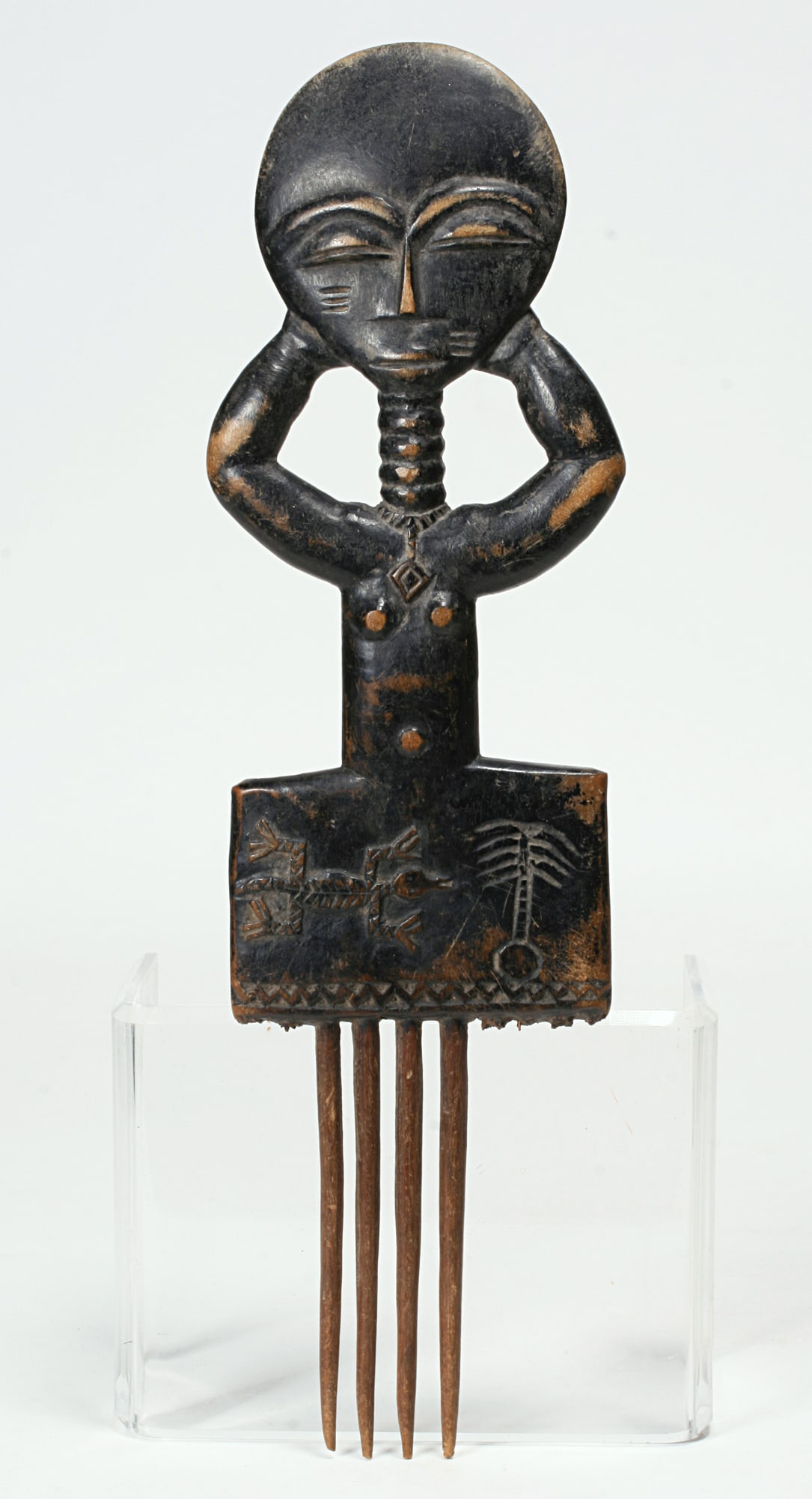 Ashanti Carved Comb - African Early 20th Century (1 of 10)