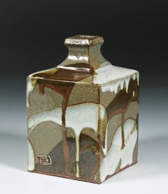 Japanese Mingei Pottery Bottle - Takumi