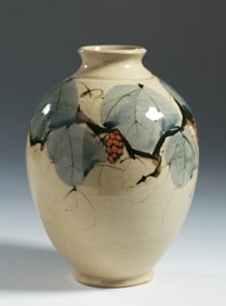 Kyoto Japanese Art Pottery Vase - Signed