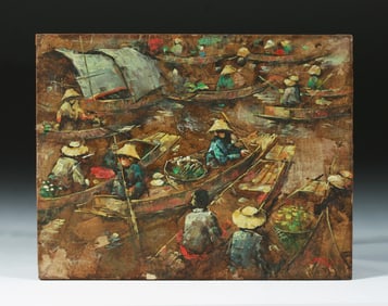 Sujarit Hirankul (Thailand 1946-1982) - Floating Market