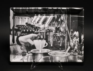 Italian Melamine Pop Art Photographic Expresso Tray