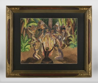 Joseph DeLaney (1904-1981) Harlem Renaissance Painting 1940