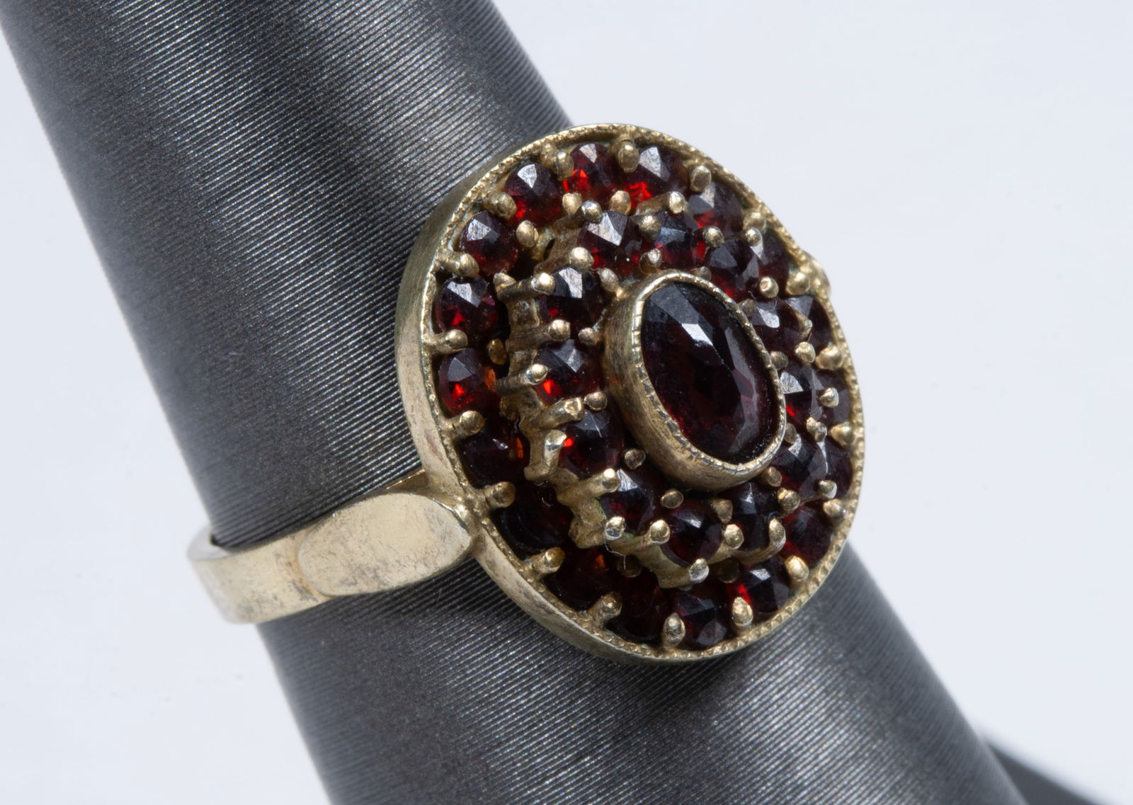 Antique Garnet Cluster Ring - Circa 1920 (1 of 7)