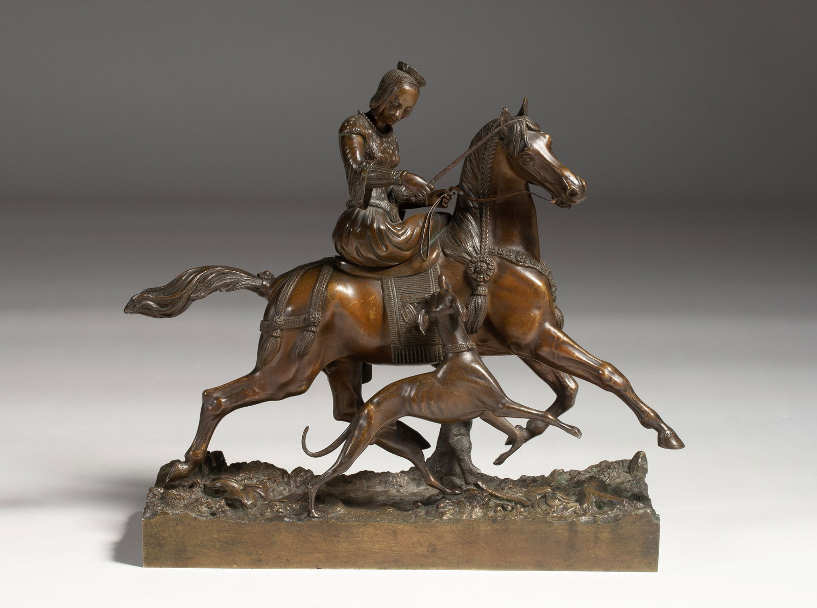French or Russian Equestrian Bronze 19th Century - Queen Empress Riding (1 of 15)