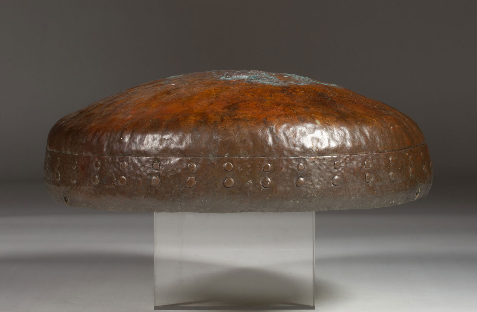 Arts & Crafts Hammered Riveted Warty Copper Planter (1 of 9)