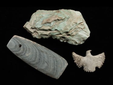 Lot of Three (3) Native American Stone Objects