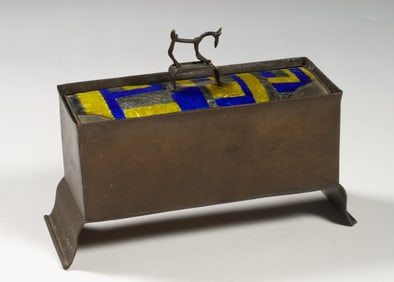 Austrian Secessionist Handwrought & Enameled Box