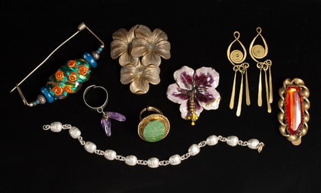 Group of Eight (8) Costume Jewelry Items