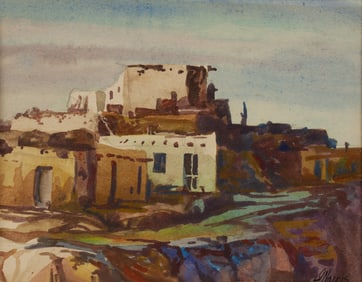 American Southwest Pueblo Painting by Gene M. Norris