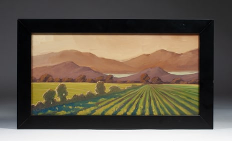 California Modernist Impressionist Landscape Painting by William Hawkins