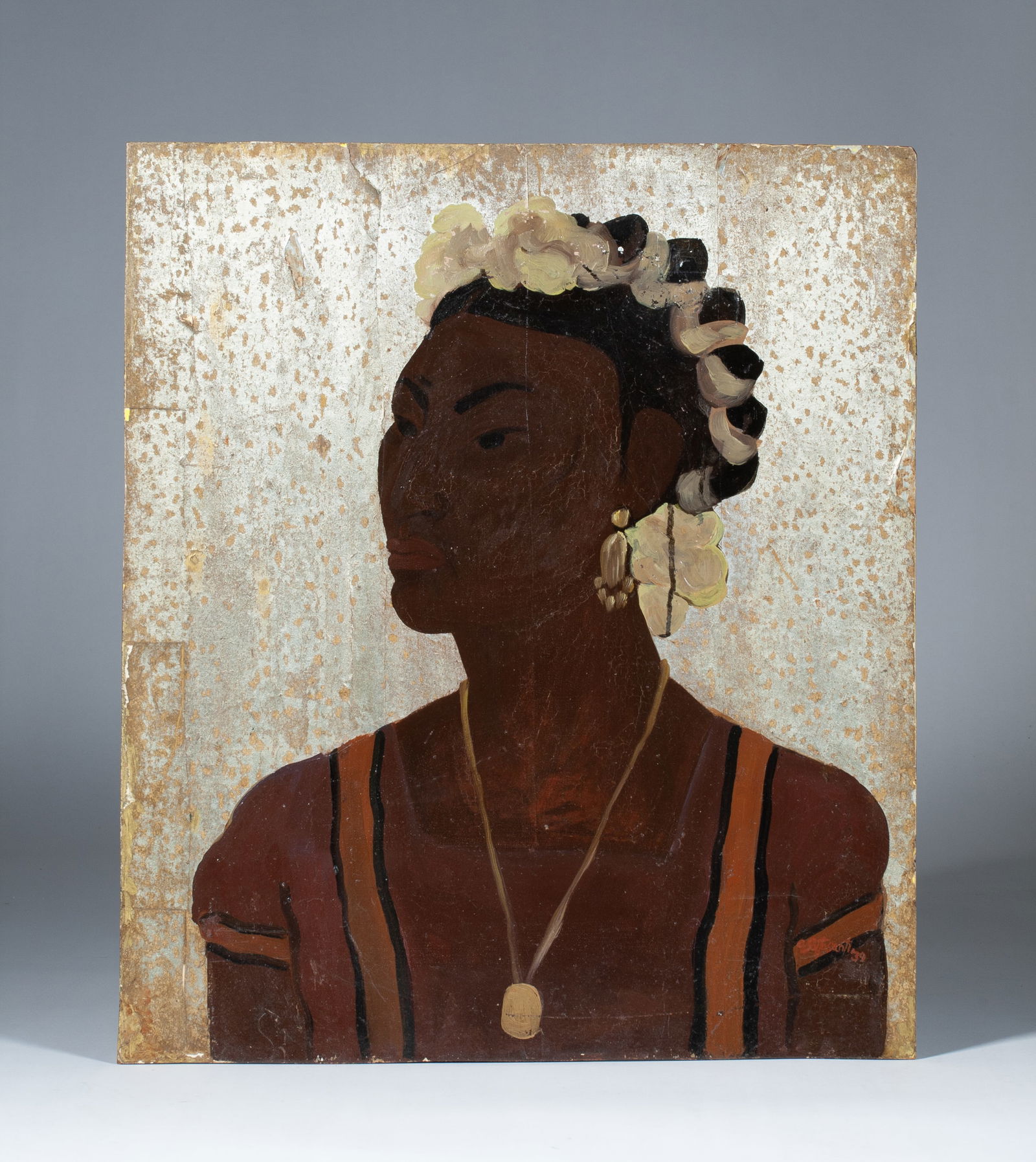 Angelo Sottosanti (1917 - 2004) Painting of a Mexican Woman 1939 (1 of 9)