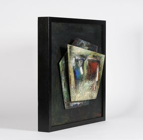 Abstract Sculptural Painting by Andre Vigneau 1960