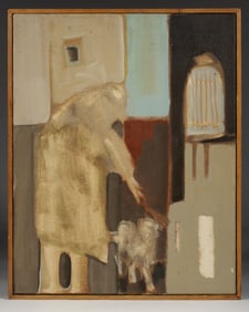 Bay Area Figurative Modernist Painting - Signed