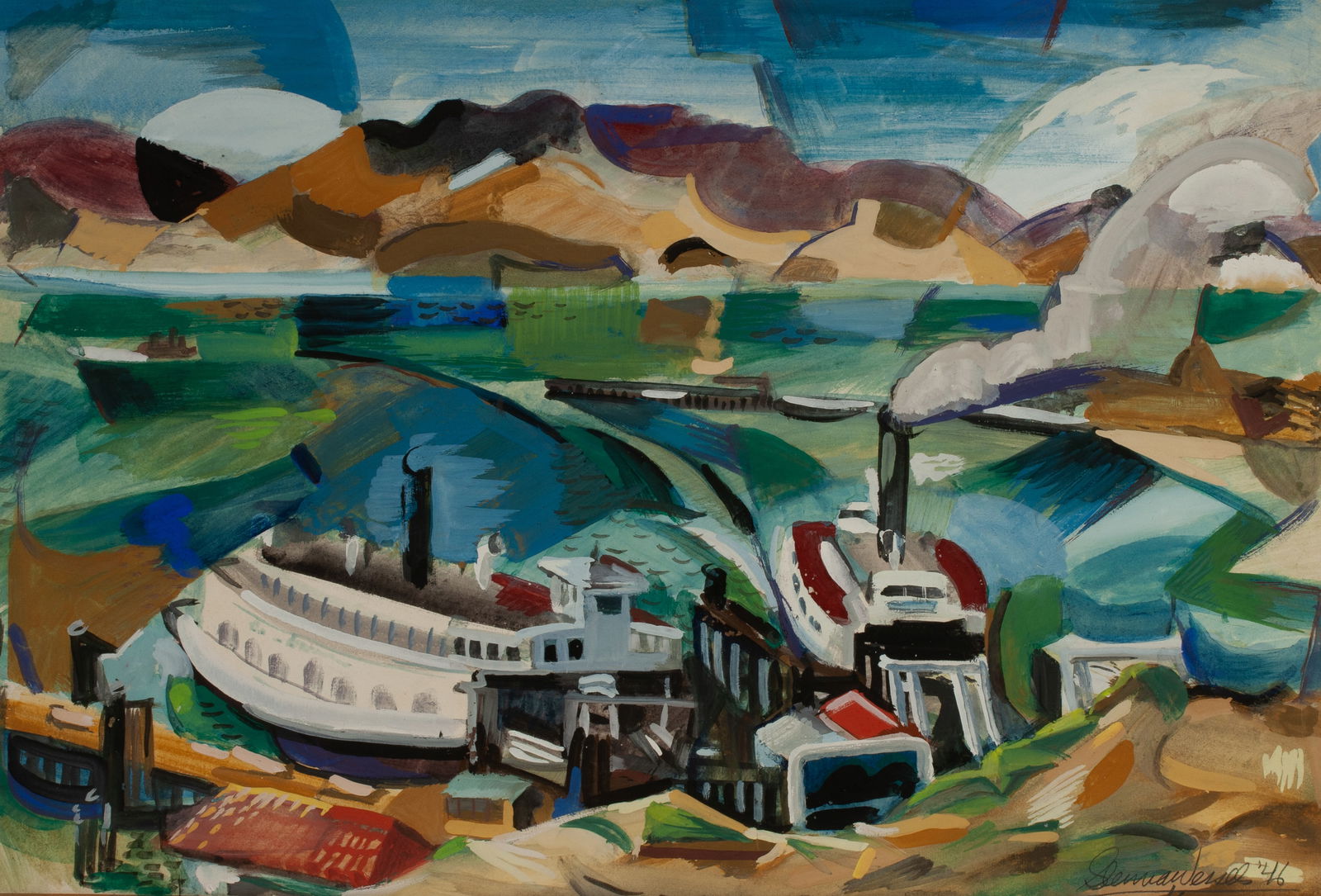 California WPA American Scene Painting by Glenn Anthony Wessels (1895-1982) (1 of 12)