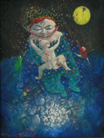 Surrealist Modernist Painting by Raymond Howell (1931 - 2002)