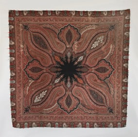 Large Early Woven Paisley Shawl  - Mid 19th Century