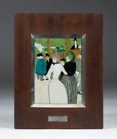 Limoges Enamel Painted Plaque - Toulouse-Lautrec - French