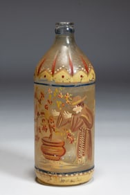 Monterey Style 1940s Painted Bottle - Hollywood Continental Studios