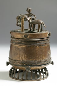 Antique African Ashanti Bronze Kuduo - Gold Dust Container