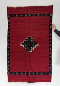 Mexican Saltillo Serape - Blanket - Early 20th Century