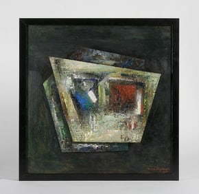 Andre Vigneau (1892 - 1968) French Abstract Painting 1960