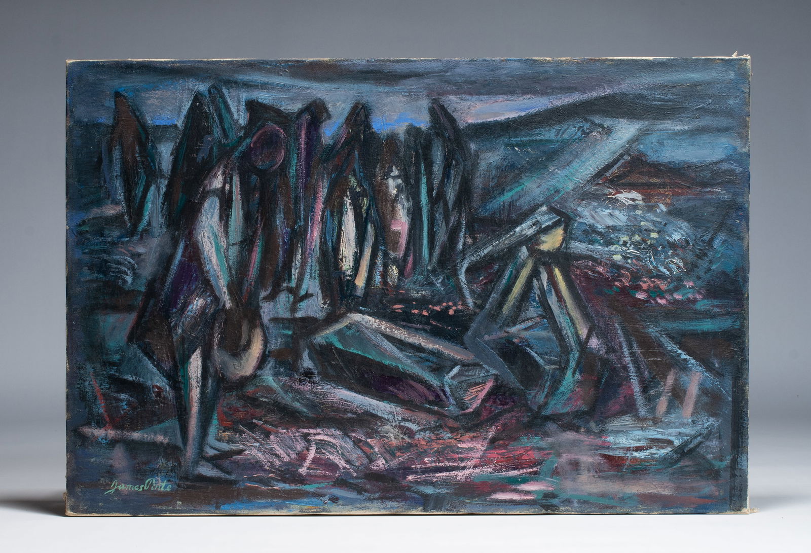 Mexican Painting by James Pinto (1907-1987) - Bury the Dead 1950s (1 of 11)