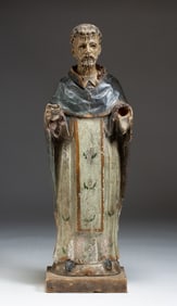 Large Spanish Colonial Mexican Santos 18th -19th Century