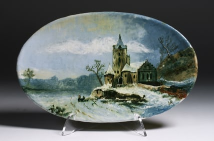 T.J. Wheatley Art Pottery Plaque - Arts & Crafts Impressionist