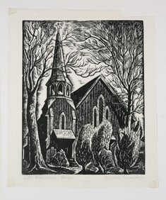 Charles Surendorf (1906-1979)  Original California Woodcut