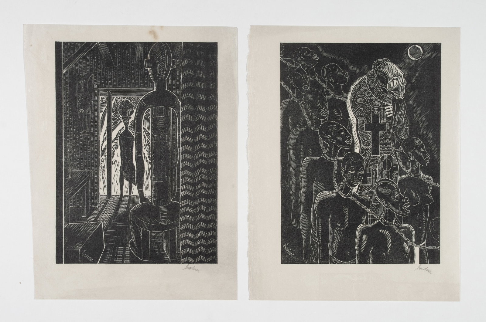 Richard Loederer (1894-1981) Two Signed Woodcuts 1932 (1 of 9)