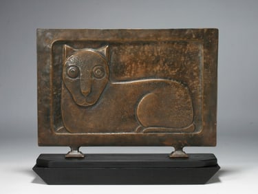 Beniamino Bufano (1898-1970) “Press Club Cat” Bronze Sculpture