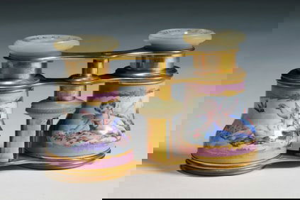 Tiffany & Co. French Enameled Opera Glasses - Angels & Rock Crystal Lenses