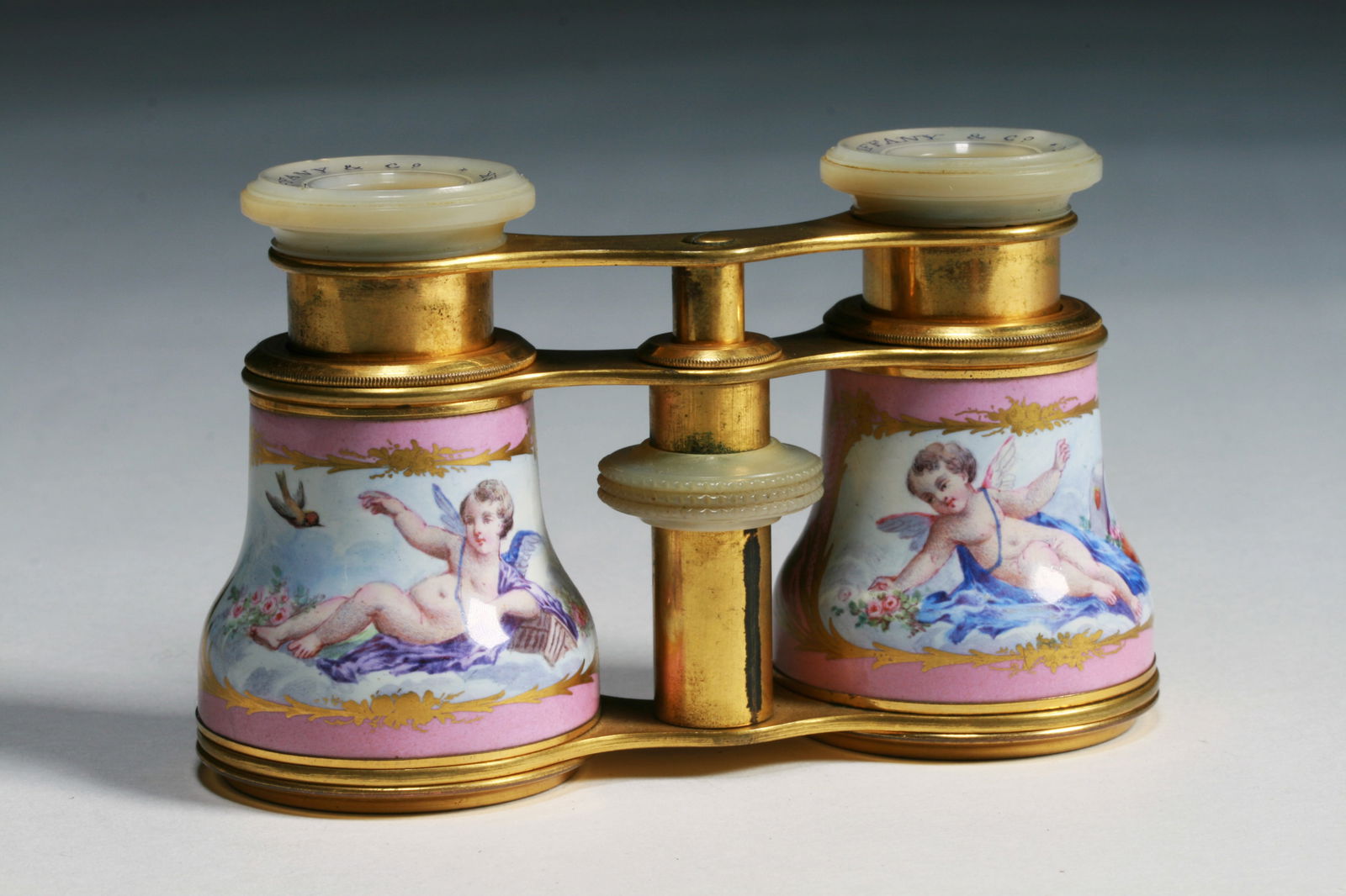 Tiffany & Co. French Enameled Opera Glasses - Angels & Rock Crystal Lenses (1 of 8)