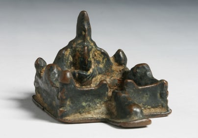 ndian Hindu Shaivite Miniature Bronze Shrine - 18th Century