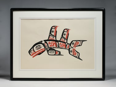 Robert Davidson (b.1946) Large Killer Whale Serigraph - Northwest Coast