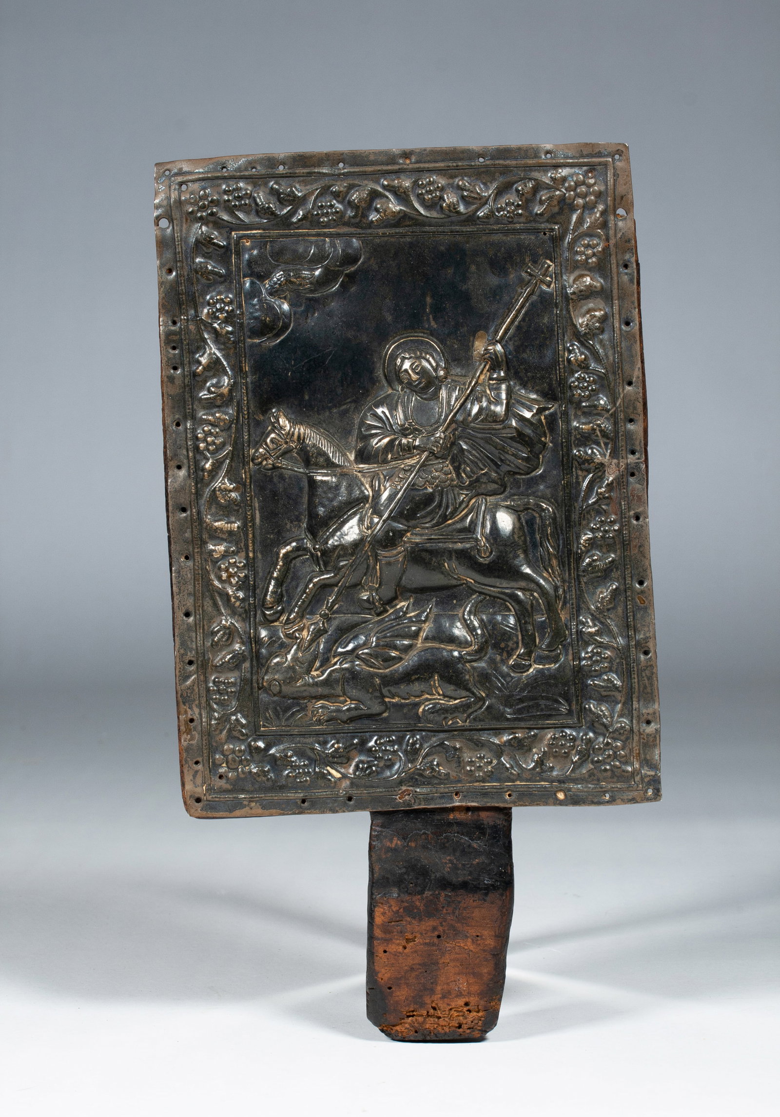 Early Russian-Byzantine Silver Icon with Original Wood Mount (1 of 15)