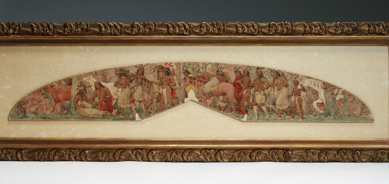 Charles Holloway - Mural Study of Native Americans in the Forest 1899 (1 of 11)