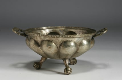 Spanish Colonial Hammered Silver-Metal Bowl - 18th - 19th Century