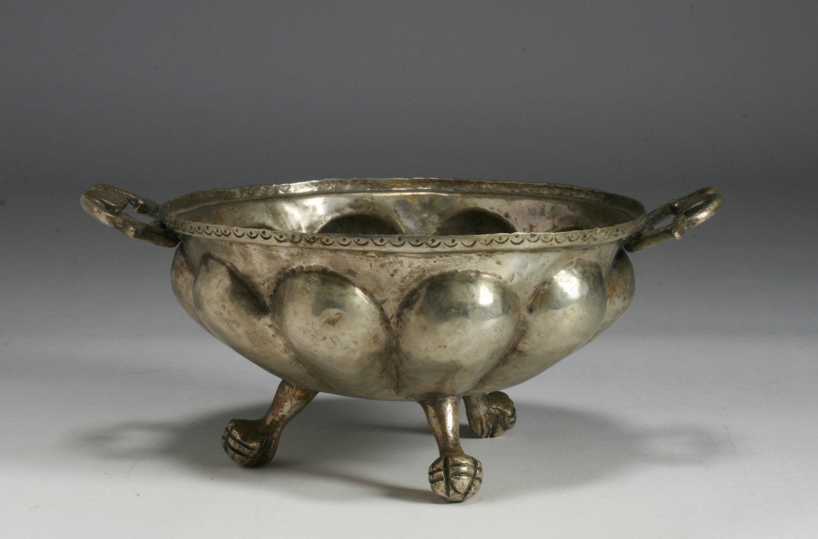 Spanish Colonial Hammered Silver-Metal Bowl - 18th - 19th Century (1 of 5)