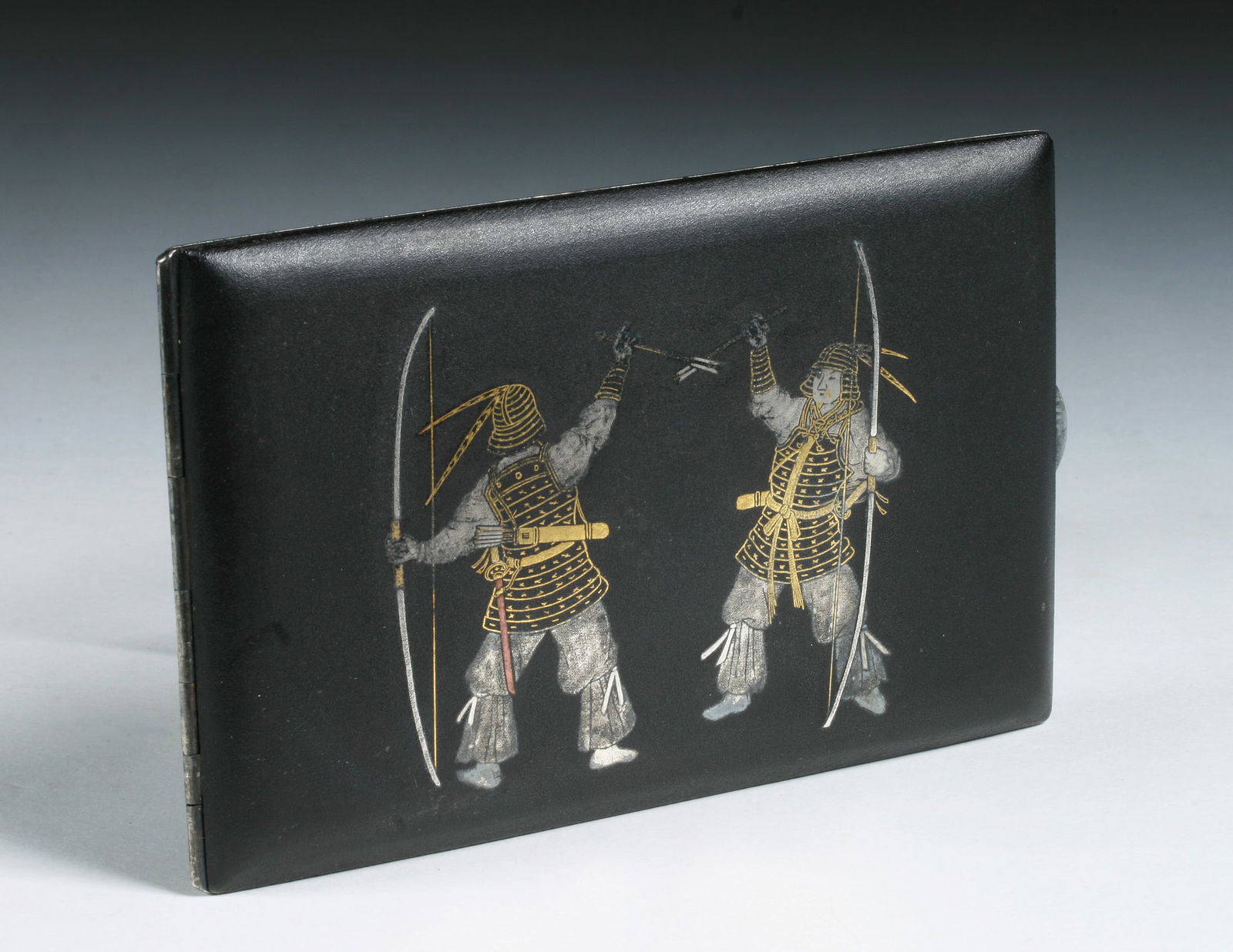 Japanese Samurai Silver Damascene Case - Signed Komai (1 of 13)