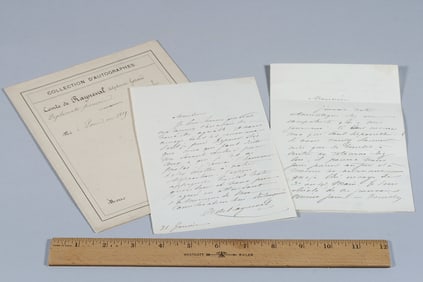 Signed Letter by Comte de Rayneval 1849