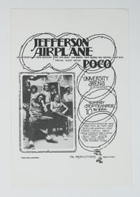 Original Jefferson Airplane & Poco Handbill - 1972