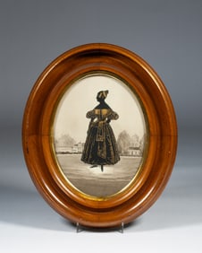 Painted Silhouette of Queen Victoria - F. Frith 1836