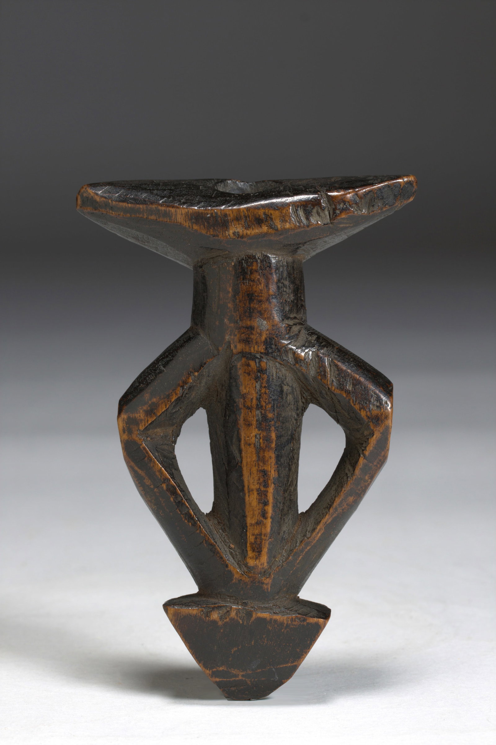 Mossi Whistle - Burkino Faso, Africa - early 20th Century: Antique carved wood whistle from the Mossi of Burkino Faso. Early 20th Century. Carved from a hard wood in an abstracted figural form. Fine old patina from tribal use. Height : 4. 1/2" CONDITION : Exc