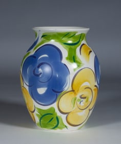 Large Poole Pottery England Vase - Mid-Century Abstract Design