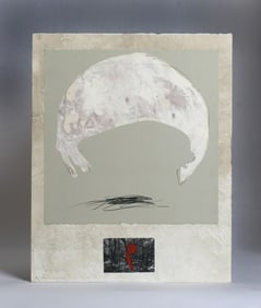 Hans Sieverding (German b. 1937) Abstract Painting & Monotype 1992