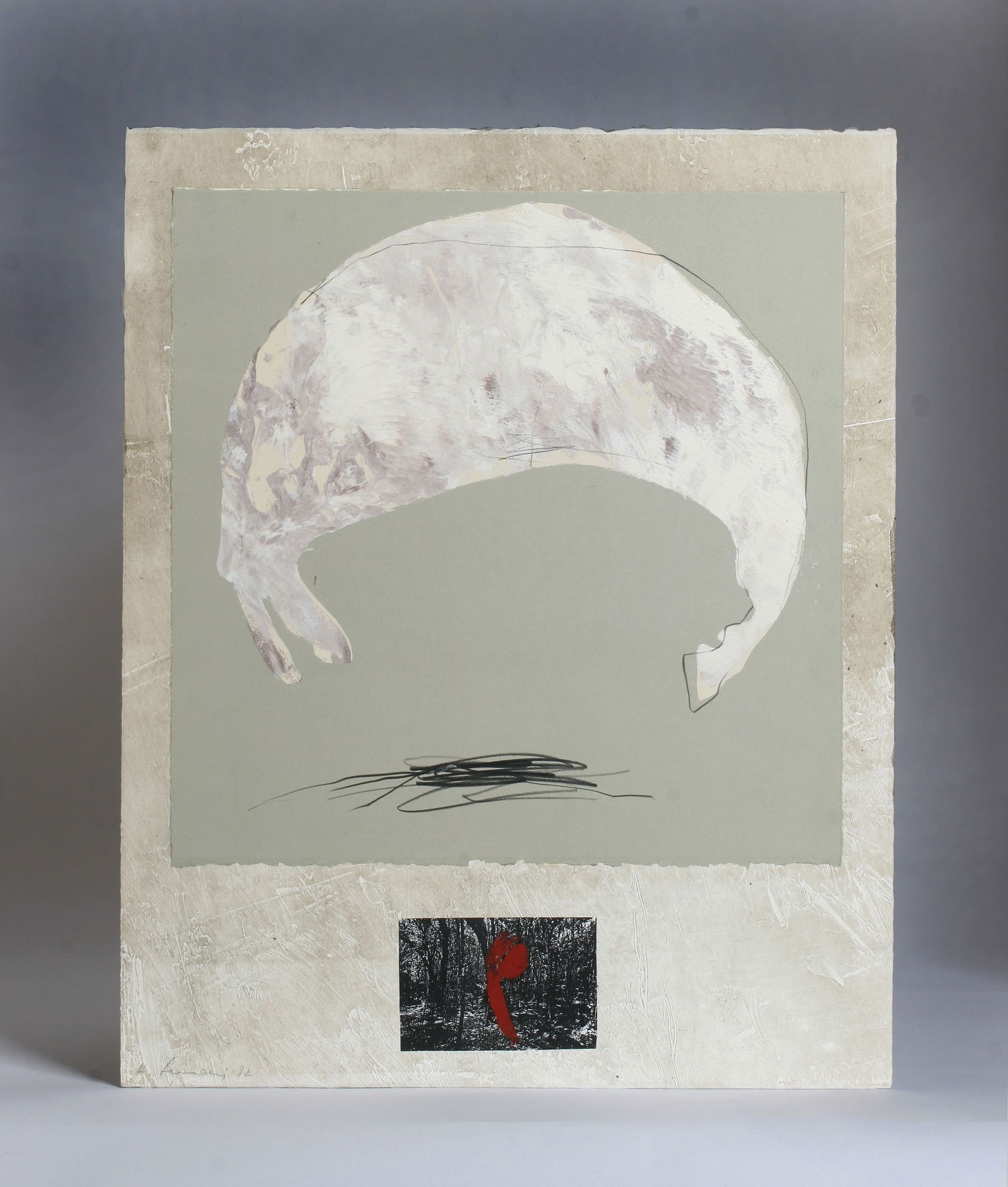 Hans Sieverding (German b. 1937) Abstract Painting & Monotype 1992 (1 of 6)