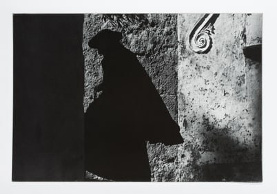Ernst Haas (1921-1986) Silver Gelatin Photograph - "Positano Priest, Italy" 1953