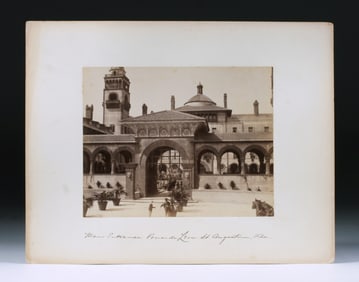 "Ponce de Leon Hotel" 1870 Albumen Photograph, St. Augustine, Florida