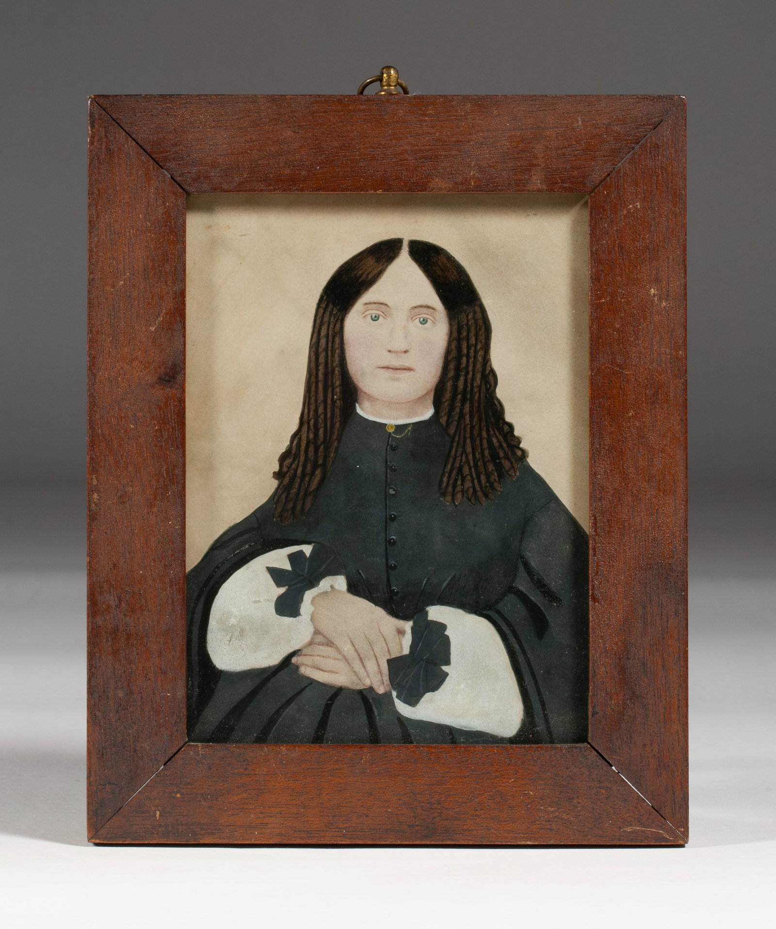 American Folk Art Painting of Judith Ellis of Duxbury, Massachusetts 1861 (1 of 9)